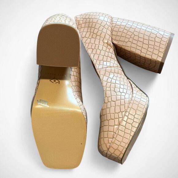Katy Perry “The Uplift” Croc-Embossed Platform Block Heel Pumps  / Size 6 - Picture 6 of 8